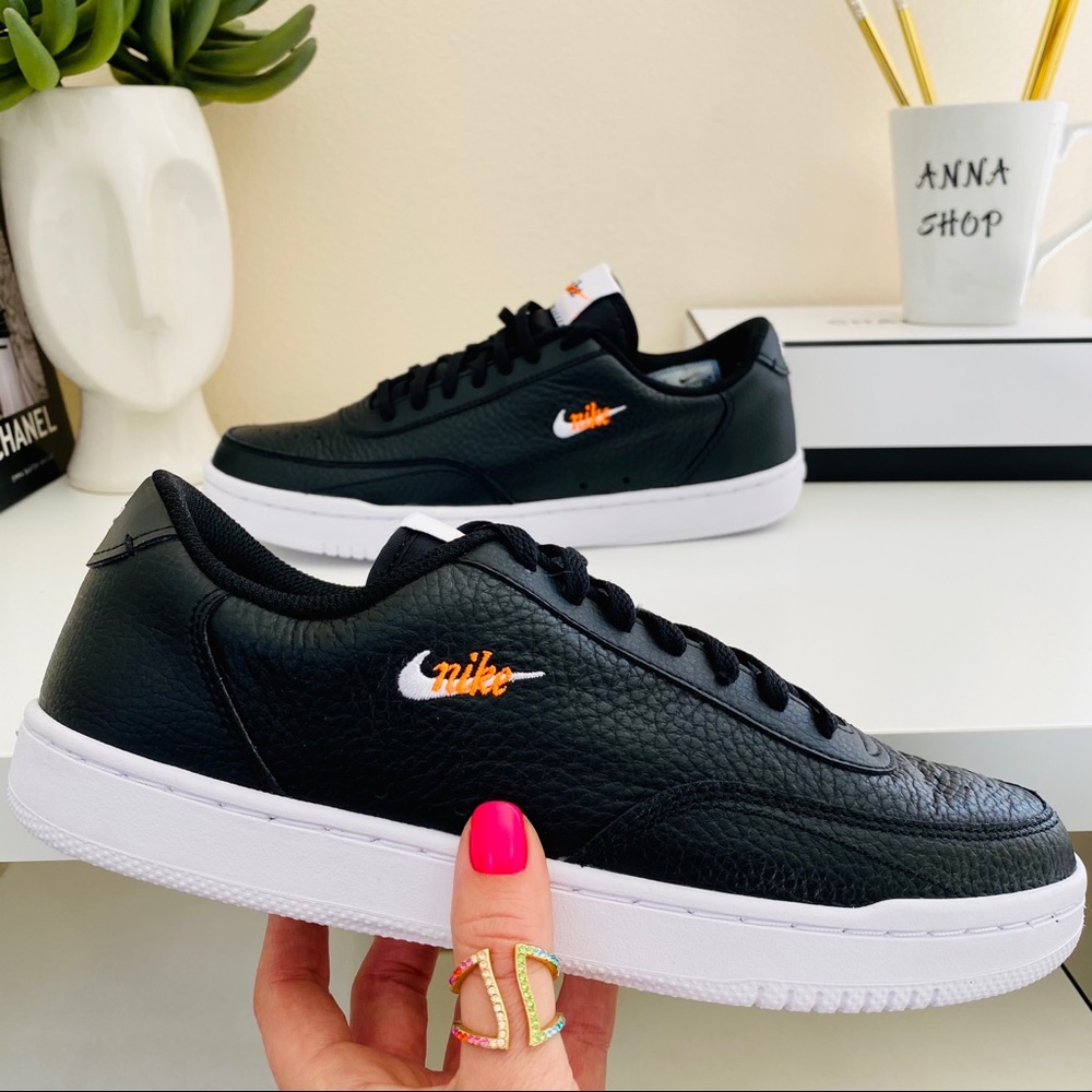 NEW Nike court vintage premium black sneakers shoes - Picture 2 of 9